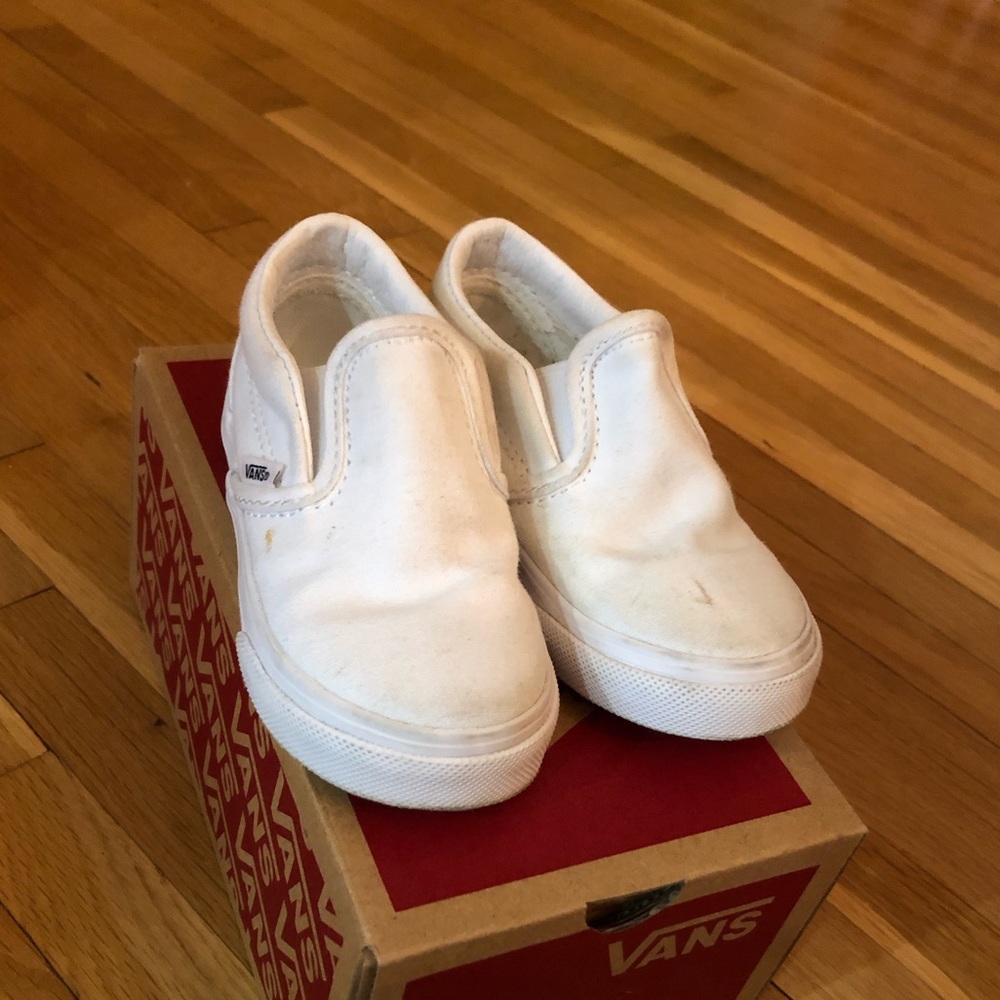 Used condition Vans white toddler size 6